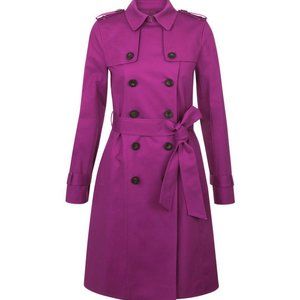COPY - Hobbs London SASKIA WATER RESISTANT TRENCH COAT (US size 6 - Magenta pur…